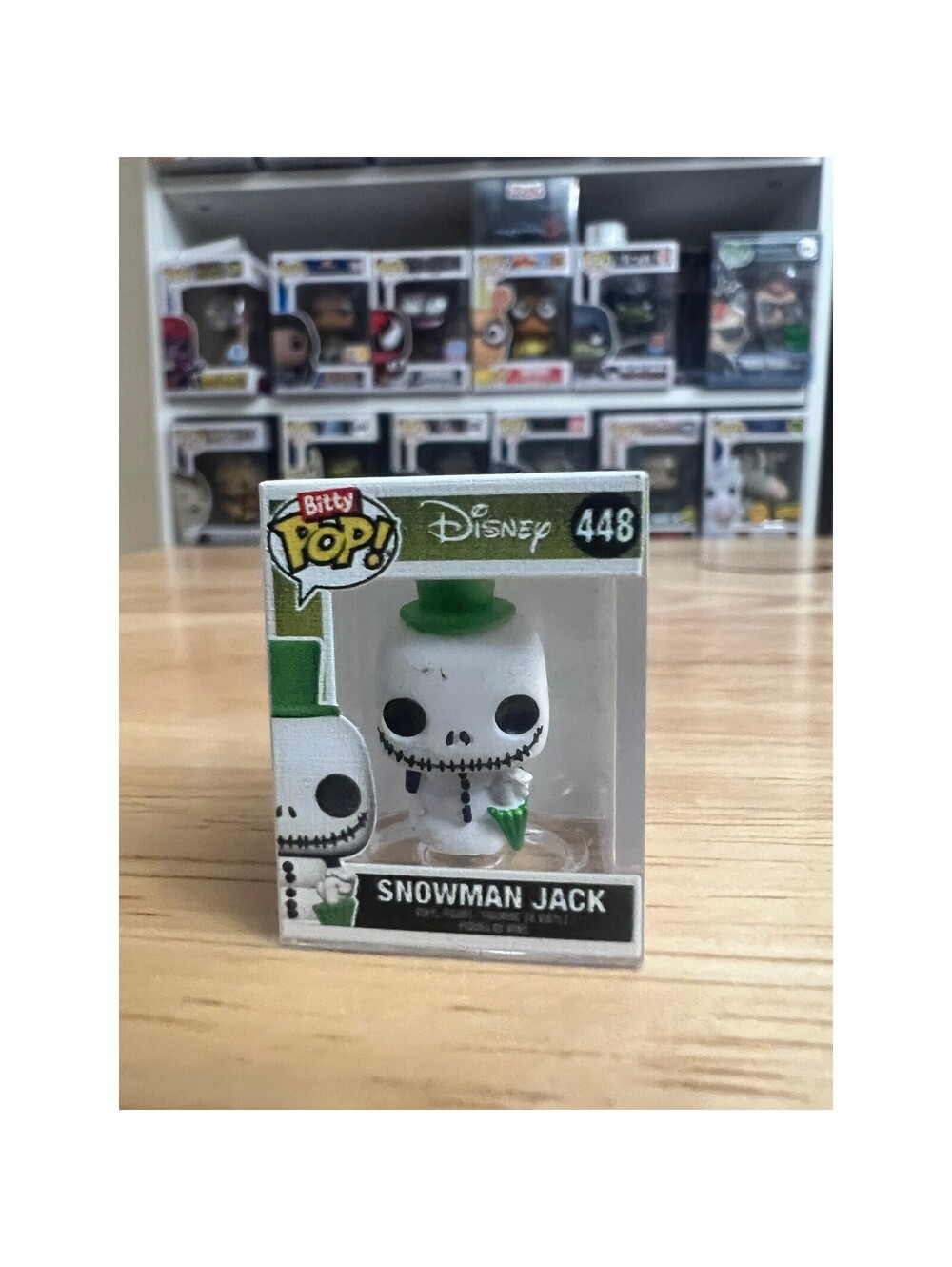 HYPER RARE CHASE BITTY Snowman Jack Skellington 1-Inch Funko Pop #448 Disney NBC